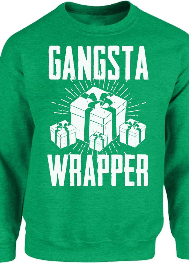 Gangsta Wrapper Sweatshirt Gangsta Wrapper Ugly Christmas Sweater Funny Xmas Gangsta Gift Wrappers Sweater