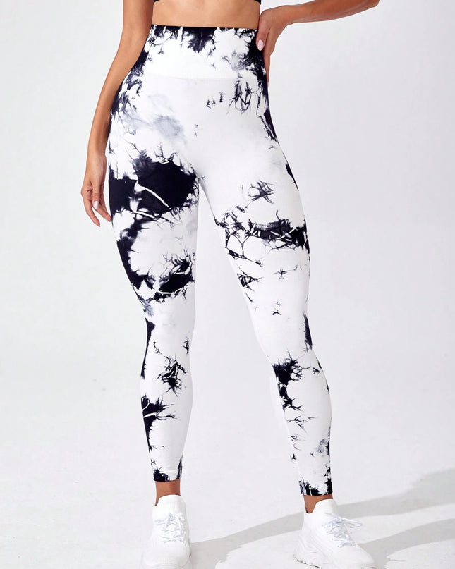 Core Rhythm Tie Dye Tummy Control Sports Leggings