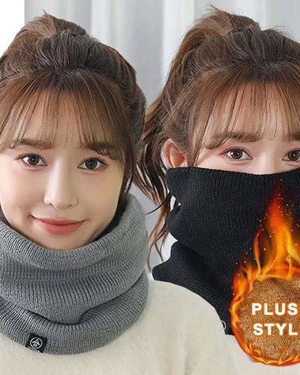 Fashion Soft Knitted Neck Warmer Sport Scarf Women Men Face Cover Winter Skating Running Warm Scarves Thick Cold-Proof Collar