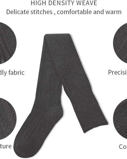 Women Thigh High Socks Extra Long Cotton Knit Warm Winter over the Knee Long Boot Stockings Black (2 Pairs (1 Black+1 Dgrey))…