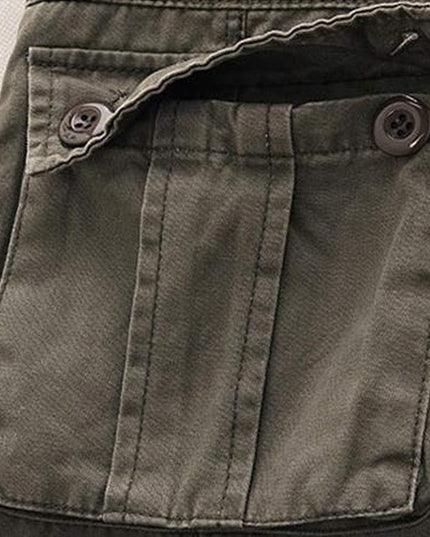 Mens Fashion Casual Cotton Multi-Pocket Outdoors Work Trouser Long Cargo Pants