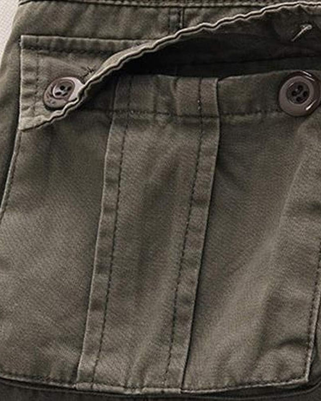 Mens Fashion Casual Cotton Multi-Pocket Outdoors Work Trouser Long Cargo Pants