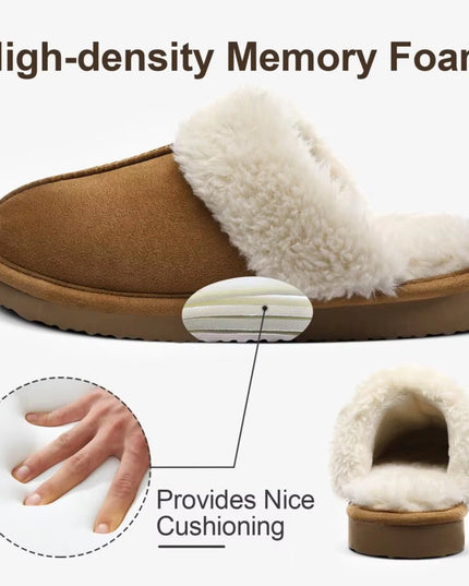Fluffy Winter Slippers for Women Furry Fuzzy Home Shoes Faux Fur House Plush Slippers Indoor Warm Comfy Mute Flats Slide
