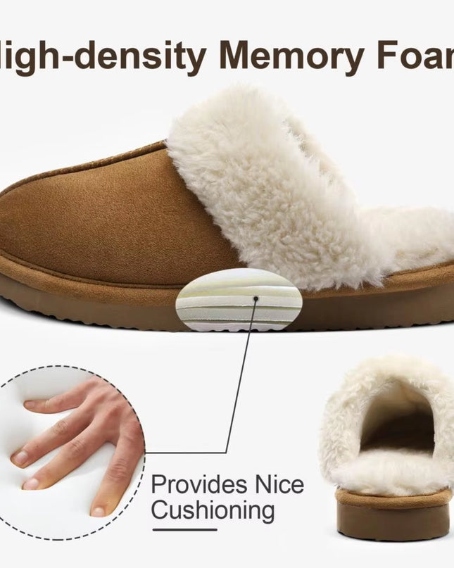 Fluffy Winter Slippers for Women Furry Fuzzy Home Shoes Faux Fur House Plush Slippers Indoor Warm Comfy Mute Flats Slide