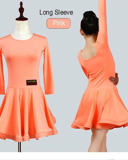New Girls Ballroom Dancing Waltz Tango Dress Kids Salsa Bachata Latin Dance Costume Latin Dancing Clothes for Sale