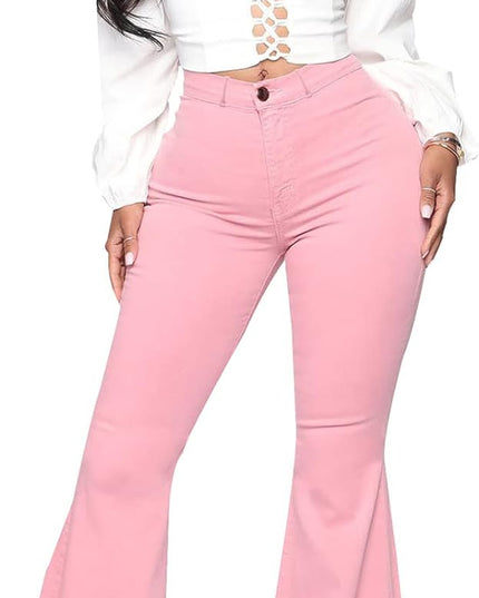 Women'S Flare Bell Bottom Jeans Destroyed Flare Denim Pants 70S Outfits for Women