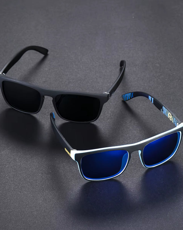 2Pcs Square Polarized Sunglasses anti Glare Sun Shades for Summer Party Vacation Travel Driving Fishing