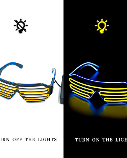 Glowing Glasses LED Gafas Luminous Bril Neon Christmas Glow Sunglasses Flashing Light Glass for Party Supplies Prop Costumes New