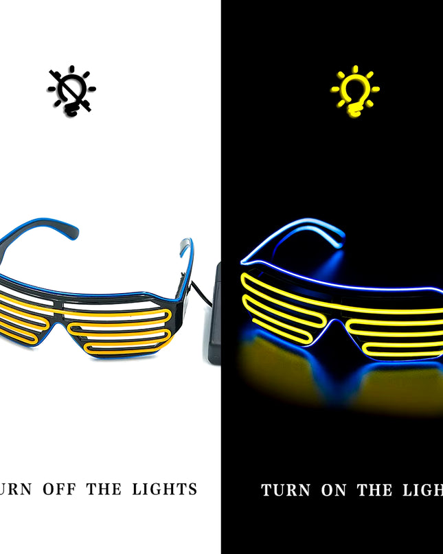 Glowing Glasses LED Gafas Luminous Bril Neon Christmas Glow Sunglasses Flashing Light Glass for Party Supplies Prop Costumes New