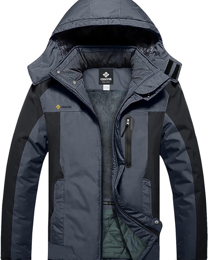 Men'S Ski Snow Jacket Warm Winter Waterproof Coat Snowboard Rain Jacket Hooded Windproof Windbreaker