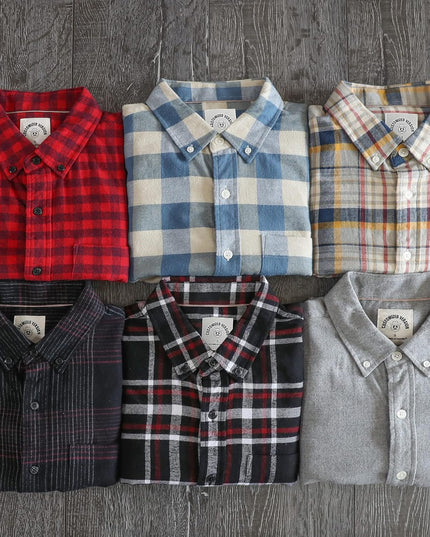 ® Flannel Shirt for Men Casual Button down Work Soft All Cotton Lightweight Flannel Mens Plaid Shirts Long Sleeve