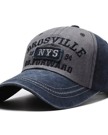 Four Seasons Men'S Baseball Cap Casual Wash Embroidered Cap Curved Brim Bowler Sun Hat Official Website