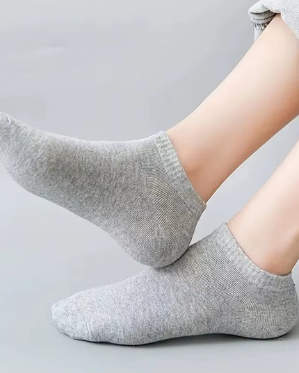 10/12/20/40 Pairs Men Boat Socks Business Sport Sweat Absorption Mature Summer Autumn Solid Color Soft Non Pilling Ankle Socks