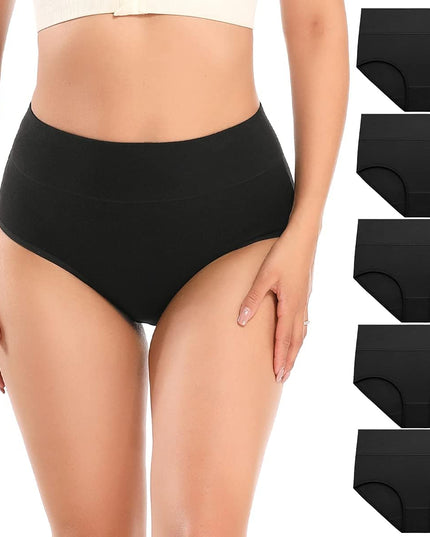 Women'S Underwear Cotton High Waist Briefs Full Coverage Soft Breathable Ladies Pantie