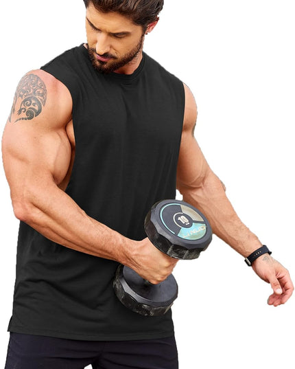 Men Workout Tank Top 2 Pack Gym Bodybuilding Sleeveless Muscle T Shirts