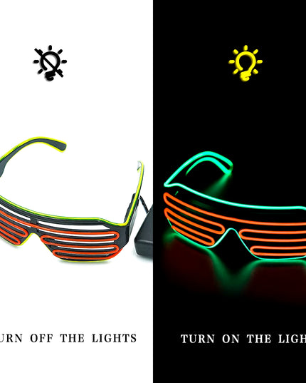 Glowing Glasses LED Gafas Luminous Bril Neon Christmas Glow Sunglasses Flashing Light Glass for Party Supplies Prop Costumes New