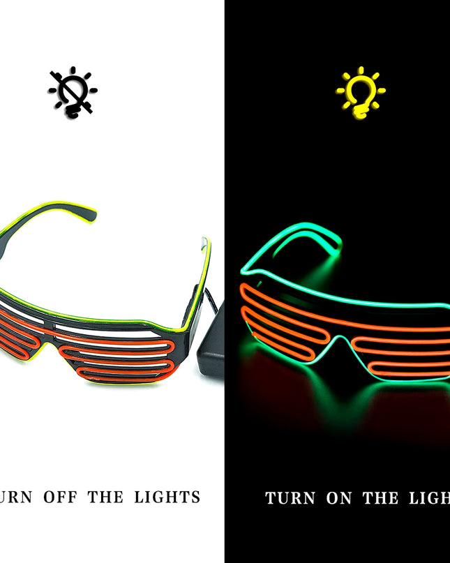 Glowing Glasses LED Gafas Luminous Bril Neon Christmas Glow Sunglasses Flashing Light Glass for Party Supplies Prop Costumes New
