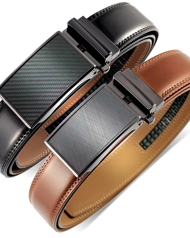 Mens Leather Belt Automatic Genuine Leather Belts Belt Male Leisure Fashion Ratchet Belts for Men Pants Waistband Ремень