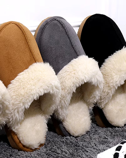 Fluffy Winter Slippers for Women Furry Fuzzy Home Shoes Faux Fur House Plush Slippers Indoor Warm Comfy Mute Flats Slide