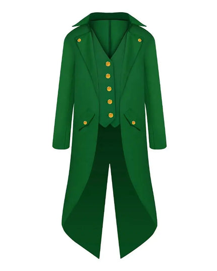 Joker Costume for Men Pirate Jacket Men Steampunk Coat Tailcoat Lightweight for Halloween Photos Vampires Boys Aged 6-14 Kids