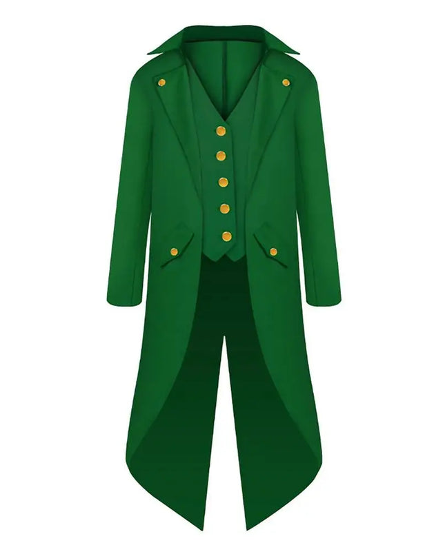 Joker Costume for Men Pirate Jacket Men Steampunk Coat Tailcoat Lightweight for Halloween Photos Vampires Boys Aged 6-14 Kids