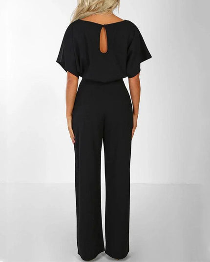 Elegant Overall Short Sleeve Jumpsuit
