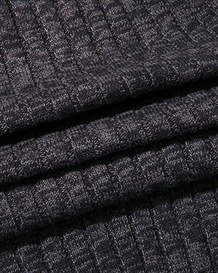 Men'S Cardigan Sweaters Full Zip up Stand Collar Slim Fit Casual Knitted Sweater with 2 Front Pockets