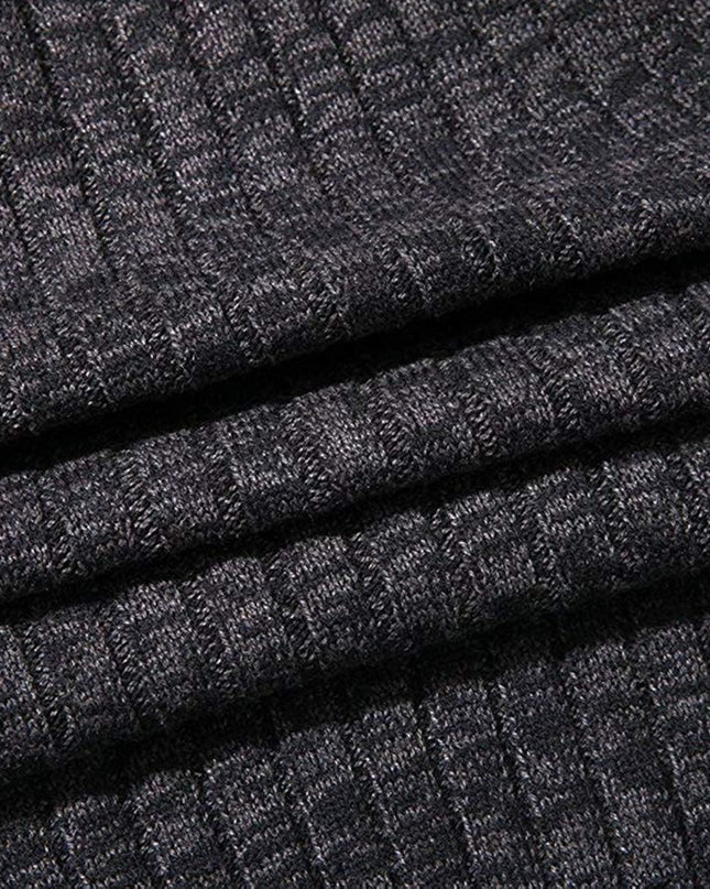 Men'S Cardigan Sweaters Full Zip up Stand Collar Slim Fit Casual Knitted Sweater with 2 Front Pockets