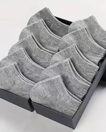 10/20/40 Pairs Men'S Boat Socks Business Sport Sweat Absorption Mature Summer Autumn Solid Color Versatile Ankle Socks