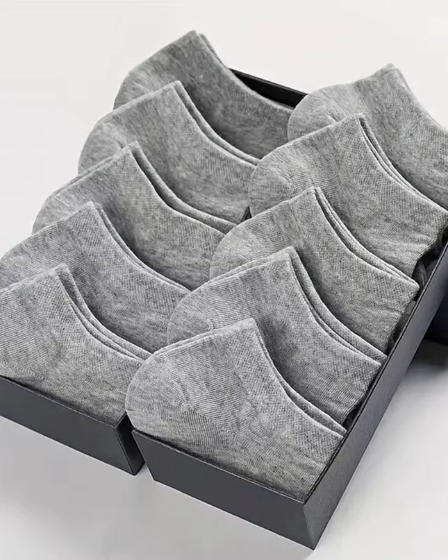 10/20/40 Pairs Men'S Boat Socks Business Sport Sweat Absorption Mature Summer Autumn Solid Color Versatile Ankle Socks