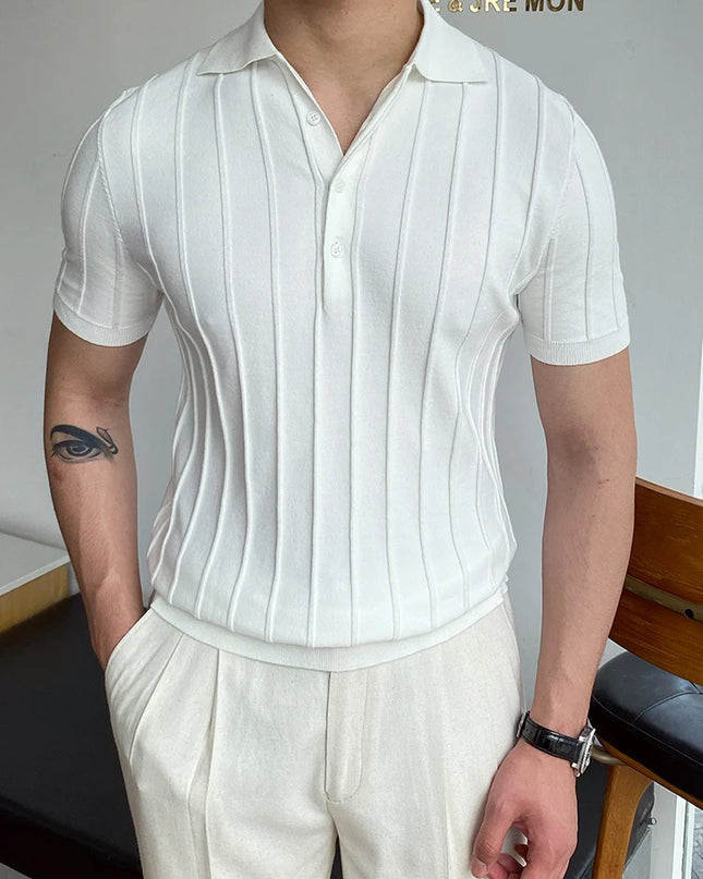 Summer Men Fashion Polo Shirts Short Sleeve Turn-Down Collar Patchwork Casual Polos Mens Clothing Male Tops Pullover Streetwear