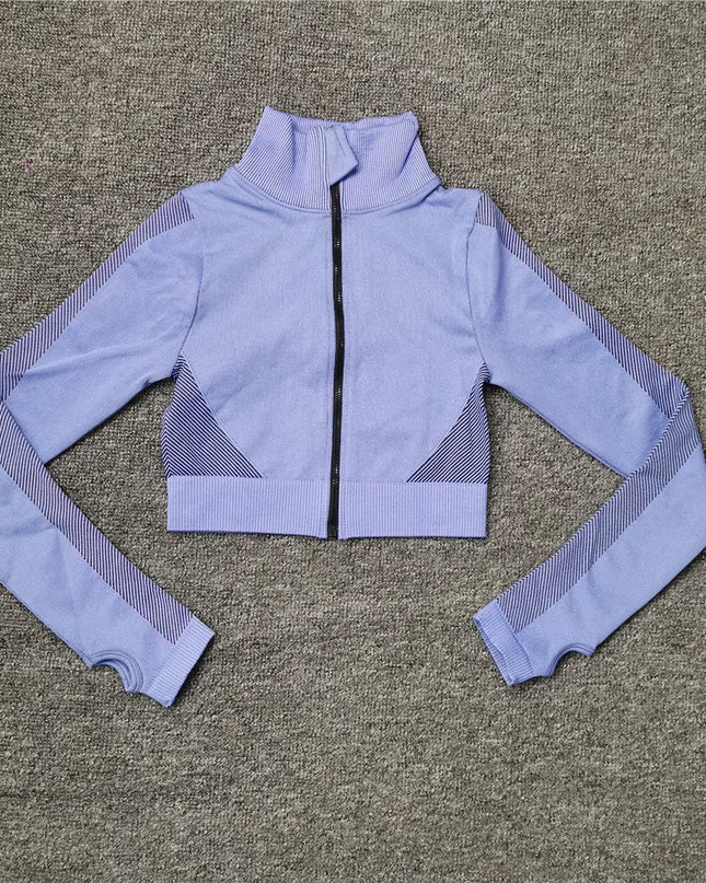 Women Fitness Sport Yoga Suit Seamless Women Yoga Sets Long Sleeve Yoga Clothing Female Sport Gym Suits Wear Running Clothes