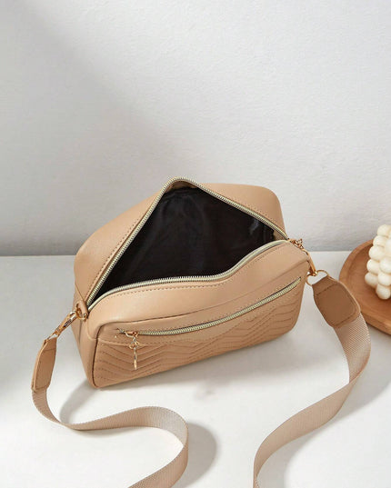 1 Piece Women'S Small Square Shoulder Bag, Quilted Crossbody Handbag with Coin Purse