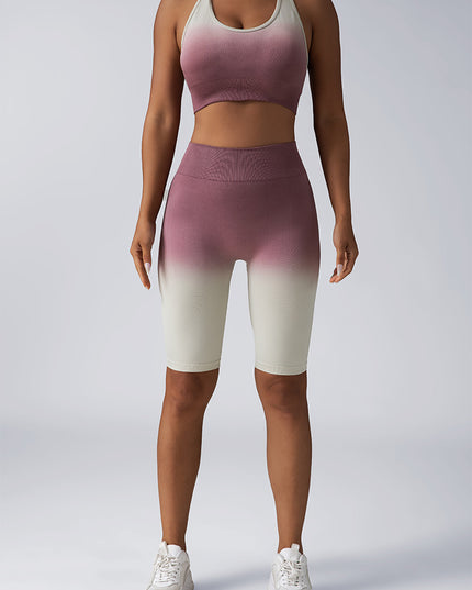 Workout Sets for Women 2 Piece Seamless Crop Tank High Waist Shorts Yoga Outfits,Workout Outfits for Women 2 Piece Seamless Sport Bra High Waist Yoga Leggings Sets