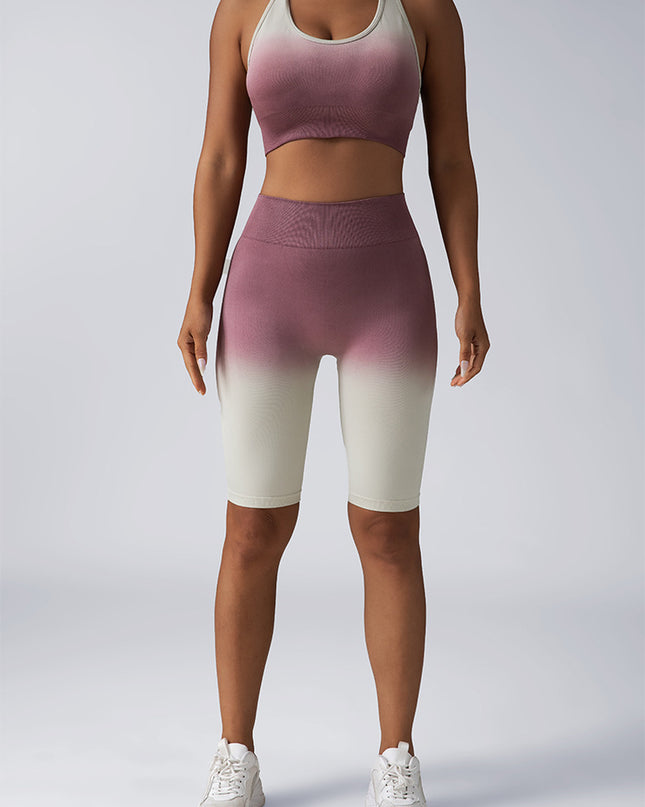 Workout Sets for Women 2 Piece Seamless Crop Tank High Waist Shorts Yoga Outfits,Workout Outfits for Women 2 Piece Seamless Sport Bra High Waist Yoga Leggings Sets