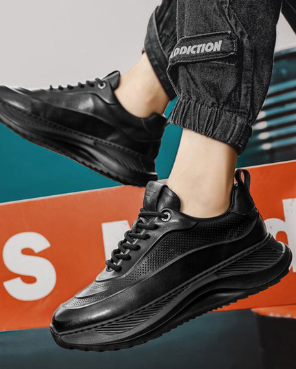 Men'S Thick-Soled Sports Shoes Casual Breathable Sneakers Lace-Up Dad Shoes Boy