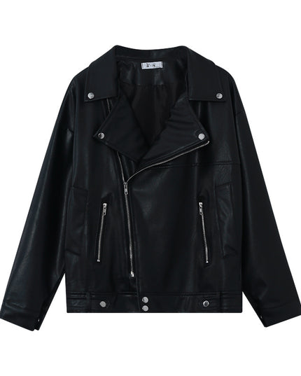 Leather Coat Women'S Autumn Winter New Korean Loose Casual Casual Casual Wear Pu Motorcycle Jacket Ins Fashion