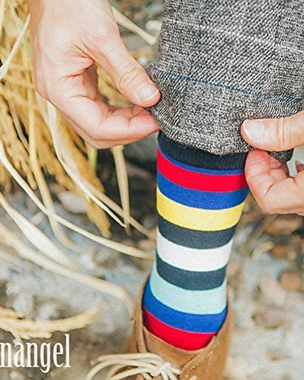 Mens Dress Socks Fun Funny Colorful Crazy Crew Dress Socks for Men 8-12