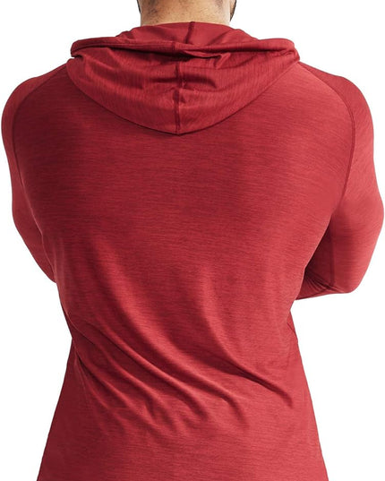 Men'S Dry Fit Athletic Shirt Workout Running Long Sleeve Shirts with Hoods