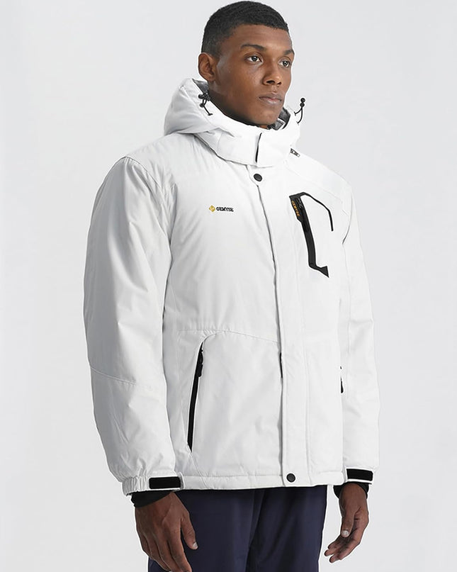 Men'S Mountain Waterproof Ski Snow Jacket Winter Windproof Rain Jacket