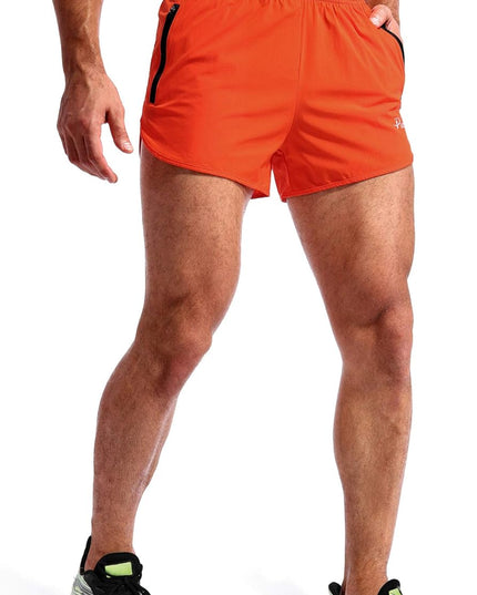 Men’S Running Shorts 3 Inch Quick Dry Gym Athletic Workout Shorts for Men with Zipper Pockets
