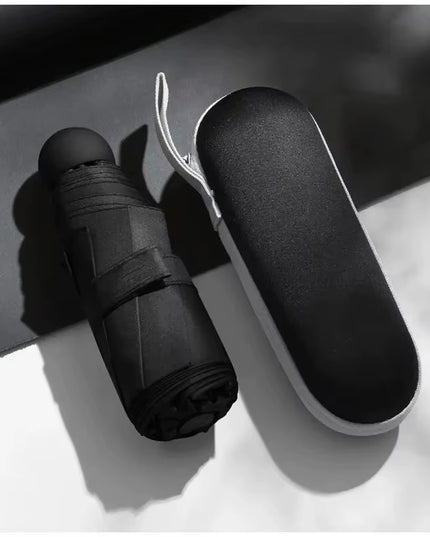 Capsule Umbrella Small and Portable Solid Color Sunshade for Women and Rain Dual Use Protection