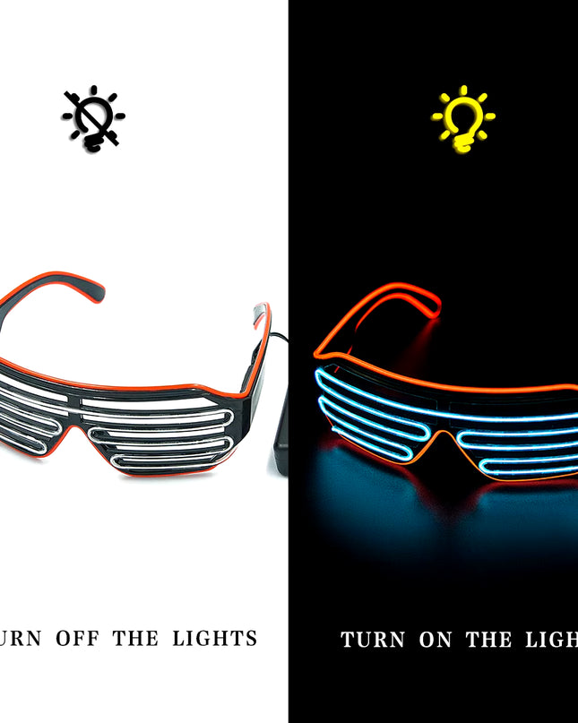Glowing Glasses LED Gafas Luminous Bril Neon Christmas Glow Sunglasses Flashing Light Glass for Party Supplies Prop Costumes New