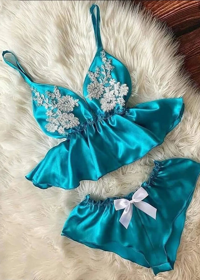 Women Corset Lace Floral Lingerie Set Sexy plus Size V Neck Bralette Bra Two Piece Splicing Stain Underwear Lingeries Sets Sexy