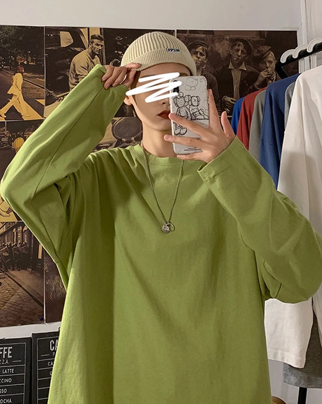 2025 Autumn Long Sleeve T-Shirt Women Basic Tee Shirt Oversize T Shirt Women Casual O-Neck Women Tshirt