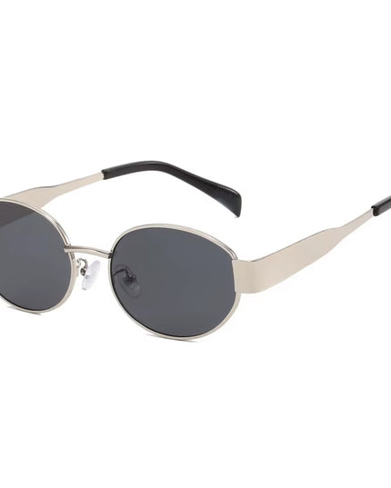 2024 Steampunk Sunglasses Retro Women'S Oval Sunglasses Fashion Women'S Classic Retro Small Metal Brand Glasses UV400