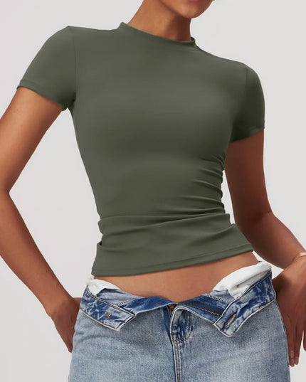 NCLAGEN Gym Top Women Short Sleeve Workout T Shirt Activewear