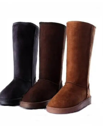 HOT 2025 Winter New High-Tube Fashion All-Match Warm Thick Snow Boots with Bow Knot Snow Boots Women Flat-Heel Snow Boots