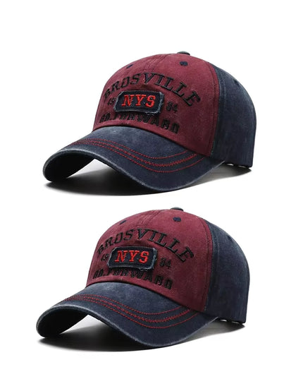 Four Seasons Men'S Baseball Cap Casual Wash Embroidered Cap Curved Brim Bowler Sun Hat Official Website