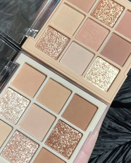 New 9 Colors Nude Shimmer Matte Eyeshadow Pallete Glitter Eyeshadow Long Lasting Waterproof Eye Pigments Shine Eyeshadow Makeup